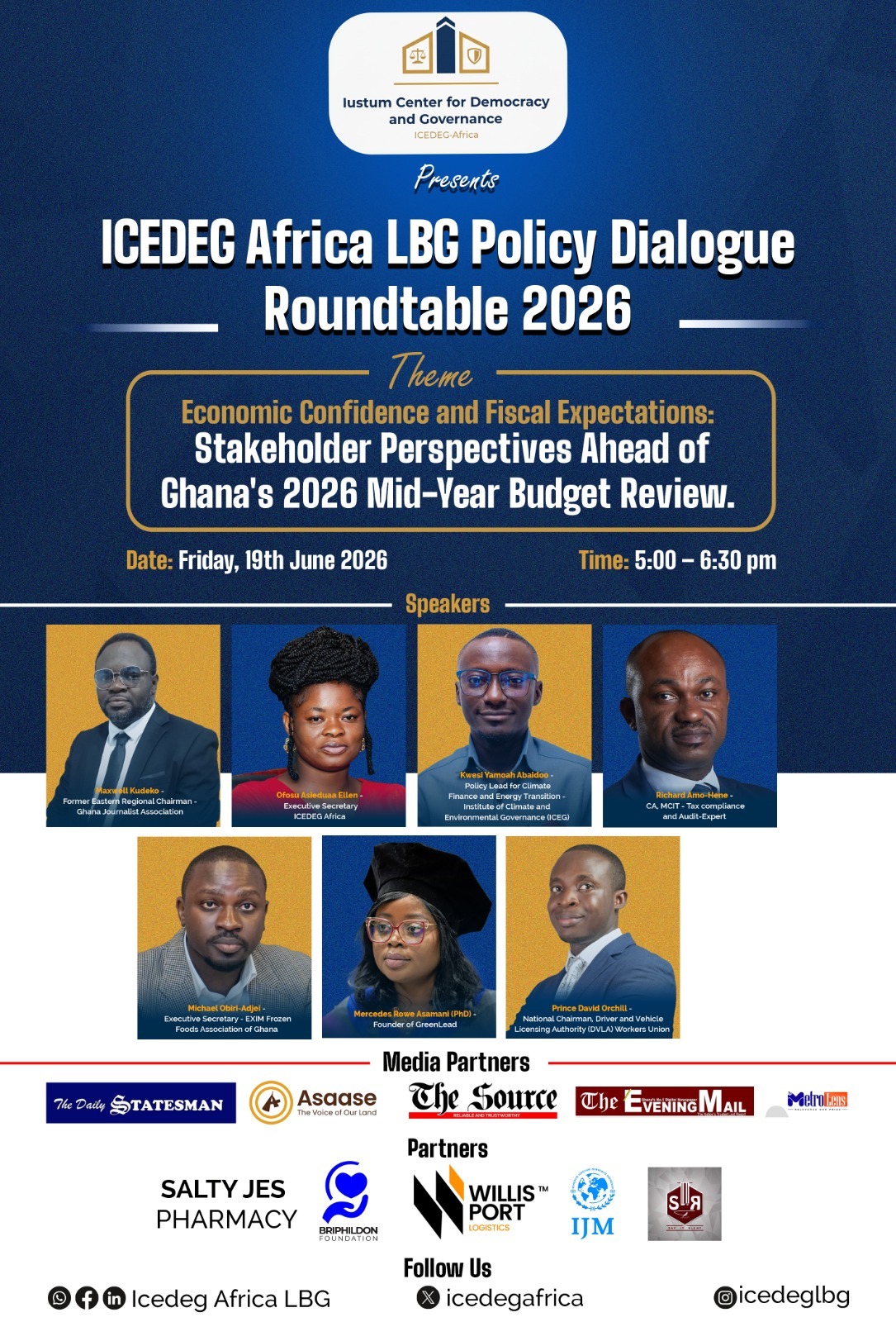 ICEDEG Africa LBG Policy Dialogue Roundtable 2026 event poster